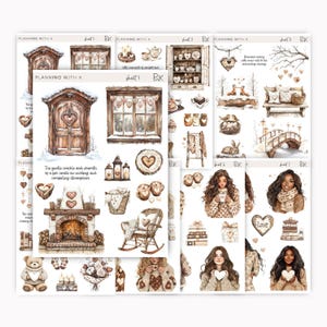 Winter Love Stickers für Planer, Journals | Sticker gedruckt auf Transparent Matte Sticker Paper | Liebe Winter Aufkleber | Neutraler Winter