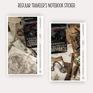 Traveler&#39;s Notebook Sticker/Dashboard | Regular TN Sticker Printed on Transparent Matte Sticker Paper | See Video & Photos | Vintage