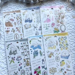 Pegatinas Mind Wave con lámina dorada / Pegatinas para diarios, álbumes de recortes, diarios basura, planificadores y diarios