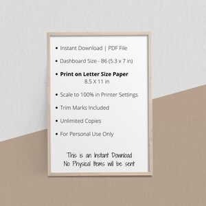 B6 Types of Coffee Dashboard Printable PDF File B6 Size Ring Planner ...