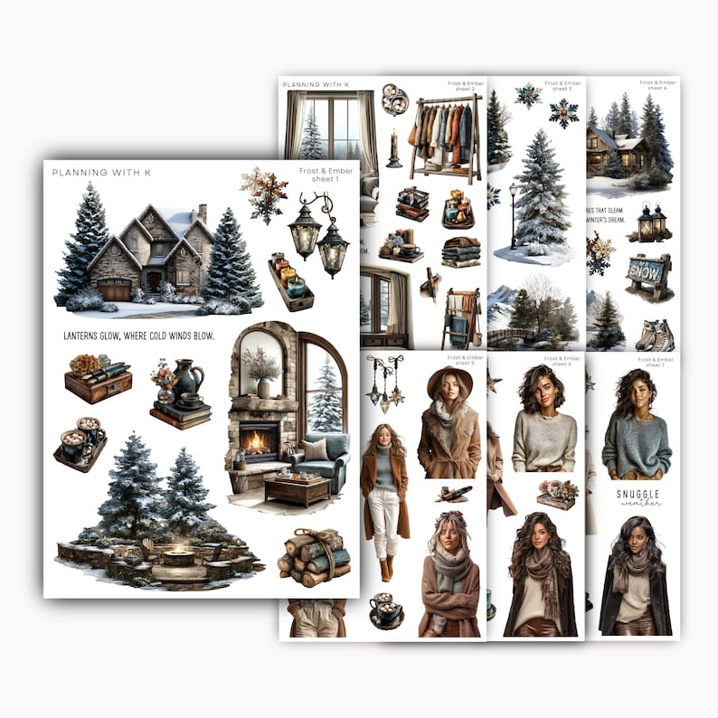 Fost Sticker Frost & Amber Stickers for Planners, Journals | Stickers Printed on ...