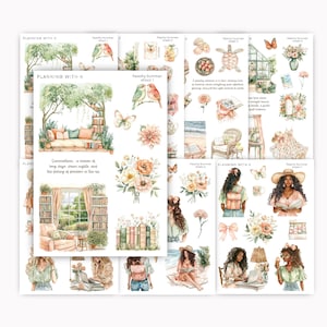 Sommer Sticker für Planer, Journals | Sticker gedruckt auf Transparent Matte Sticker Paper | Pfirsichfarbener Sommer