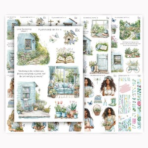 Liebe Gartenarbeit Aufkleber für Planer, Journals | Sticker gedruckt auf Transparent Matte Sticker Paper | Frühlings-Gartenarbeit