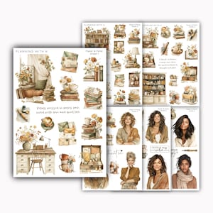 Paper and Petal Stickers for planners, journals | Printed on Transparent Matte Sticker Paper | Paper & Petal Stickers | PWK Exclusive