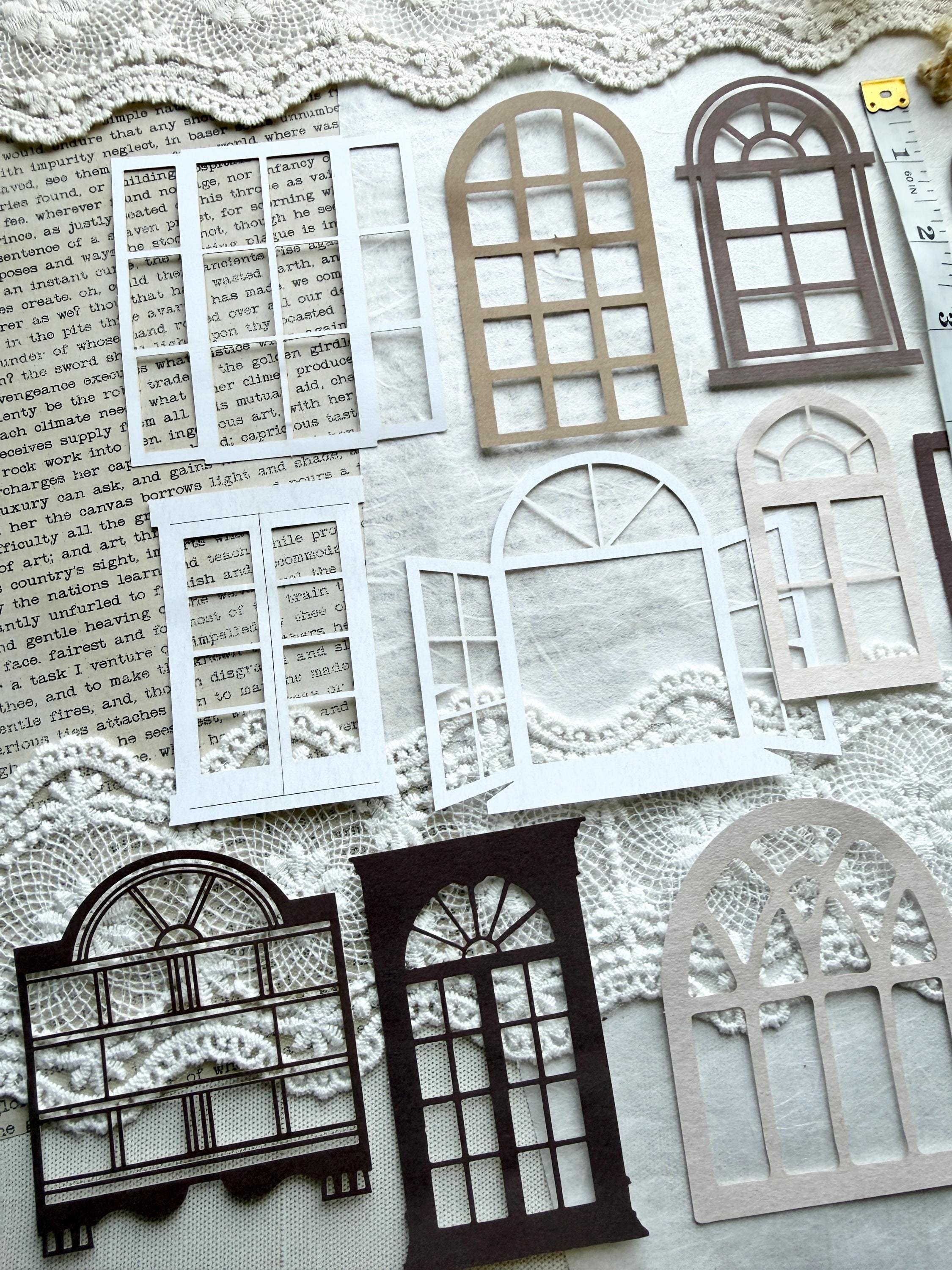 Set of Hallowed Paper Windows for Collage Making | Set of 15 Pieces - Etsy