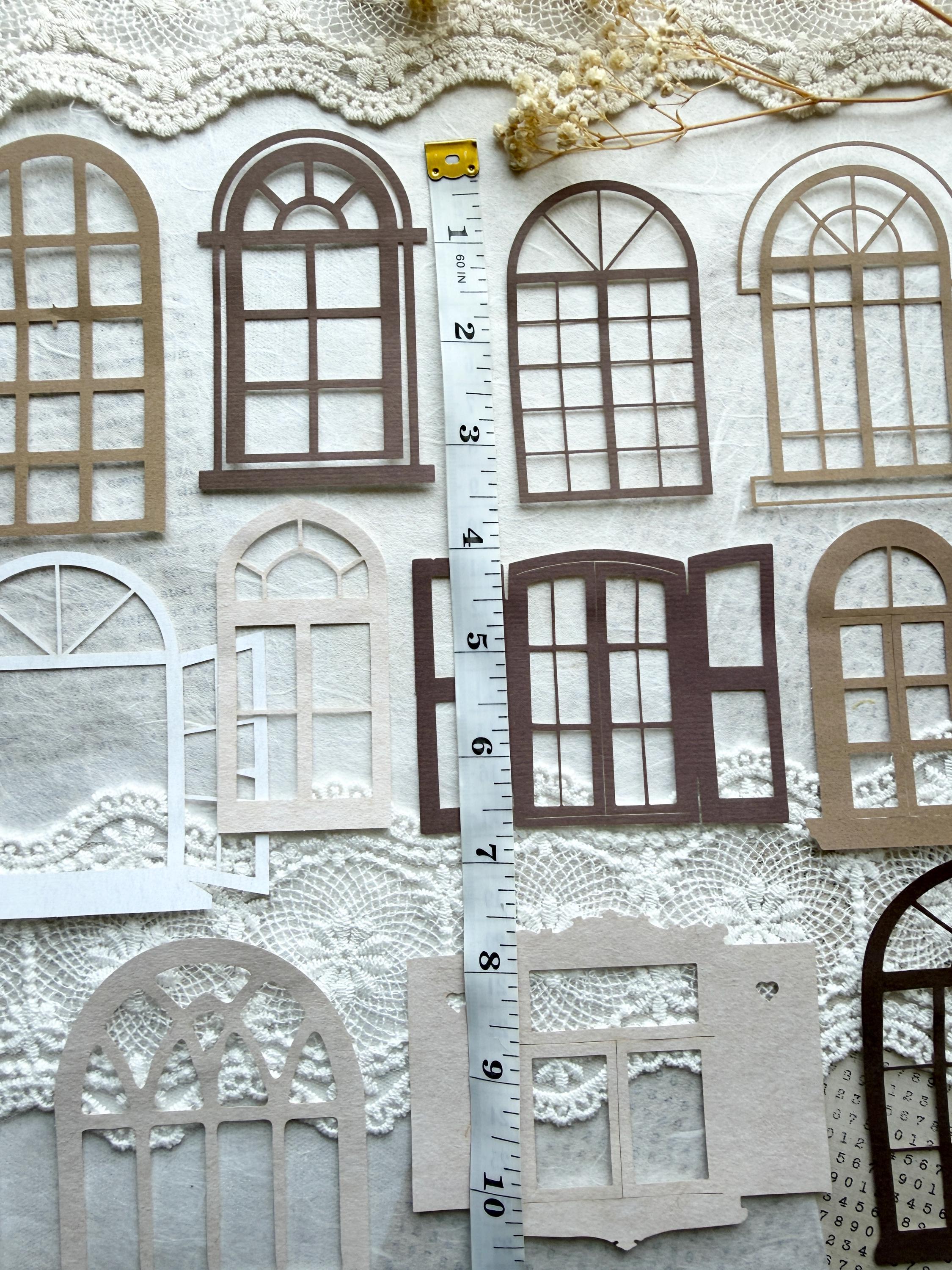 Set of Hallowed Paper Windows for Collage Making | Set of 15 Pieces - Etsy