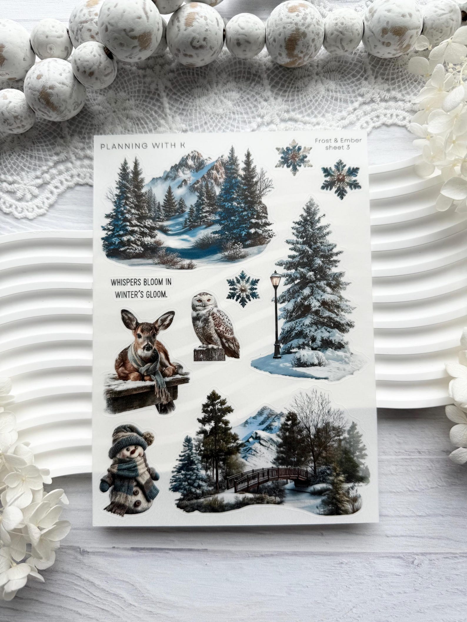 Fost Sticker Frost & Amber Stickers for Planners, Journals | Stickers Printed on ...