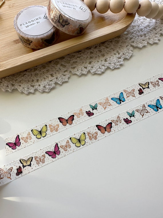 Butterflies Washi Tape | Foil Butterflies Washi Tape | neutral Butterfly