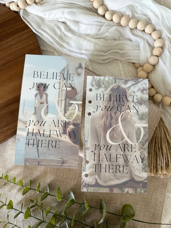 A5 | Personal Size "Believe you can & You are halfway there" PRINTED Planner Dashboard | High quality printing on Premium Matte Paper