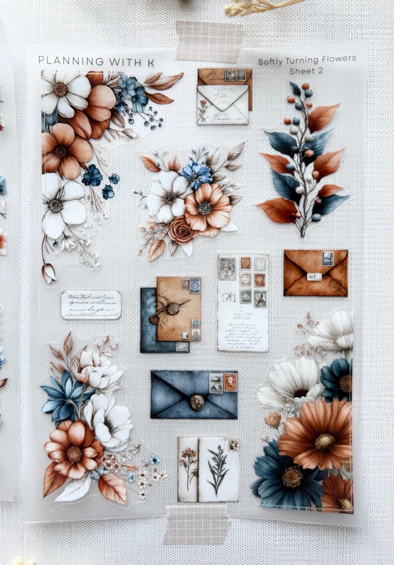 Sofly Sticker Softly Turning Flower Stickers for Planners, Journals | Stickers ...