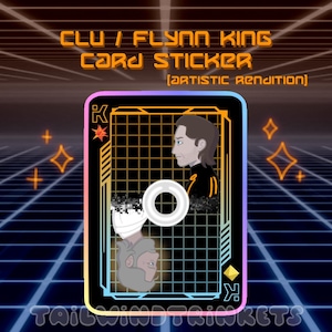 Sticker holographique pour carte CLU / Flynn King