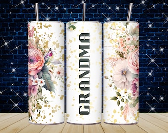 Envoltorio para vaso de abuela, vaso de abuela PNG, vaso de sublimación, vaso PNG, diseño de vaso, envoltorio para vaso de 20 oz, regalo para abuela