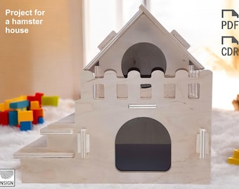 Hamster House Blueprint – CNC & Laser Cut Plans (PDF/CDR)