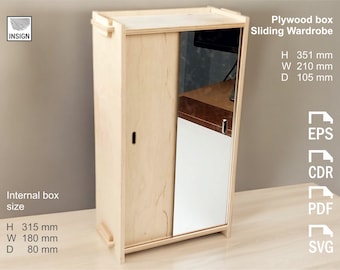 Sliding Wardrobe Gift Box Design for CNC Cutting