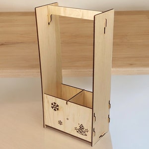 Caja Regalo para 2 botellas Diseño para Corte Laser
