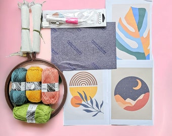DIY Punch Needle Embroidery Starter Kit: Modern Patterns (PDF Book)