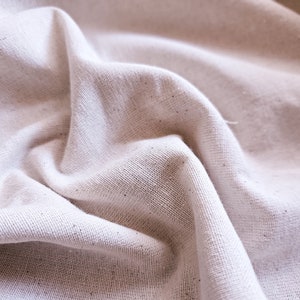 Tela de lino y algodón: Aguja perforadora de bordado, tela artesanal (210 cm de ancho)