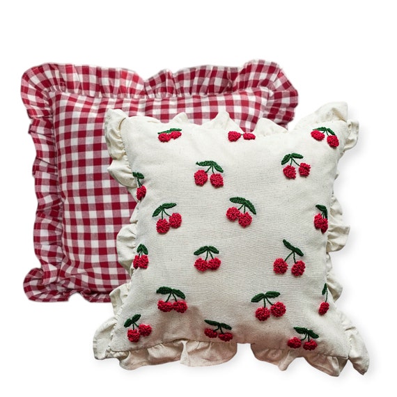 Red gingham pillows new arrivals
