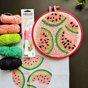 DIY Punch Needle Embroidery Starter Kit: Watermelon Decor (PDF Book)