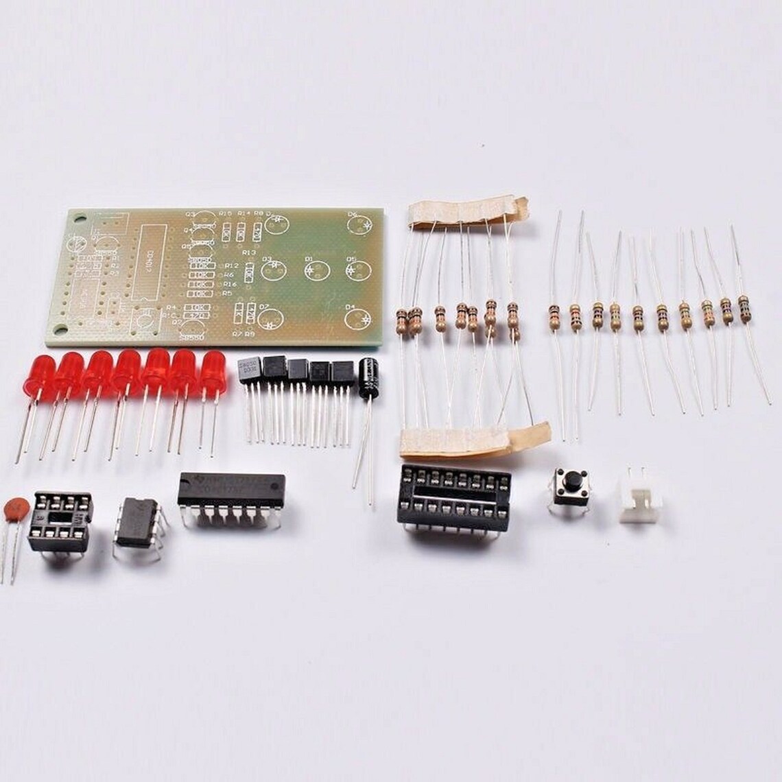Electronic Dice Soldering Kit With 5mm Leds Ne555 Time and CD4017 Micro