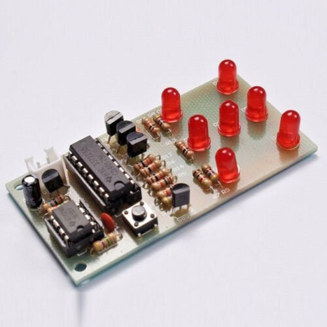 Electronic Dice Soldering Kit With 5mm Leds Ne555 Time and CD4017 Micro