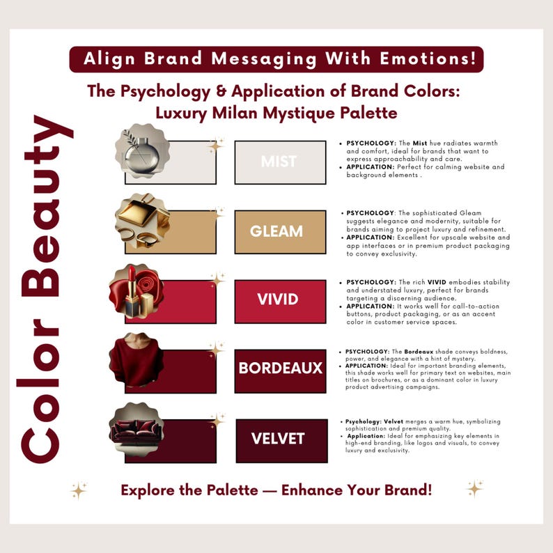 Luxury Colour Palette for Small Business Branding | Customizable in ...