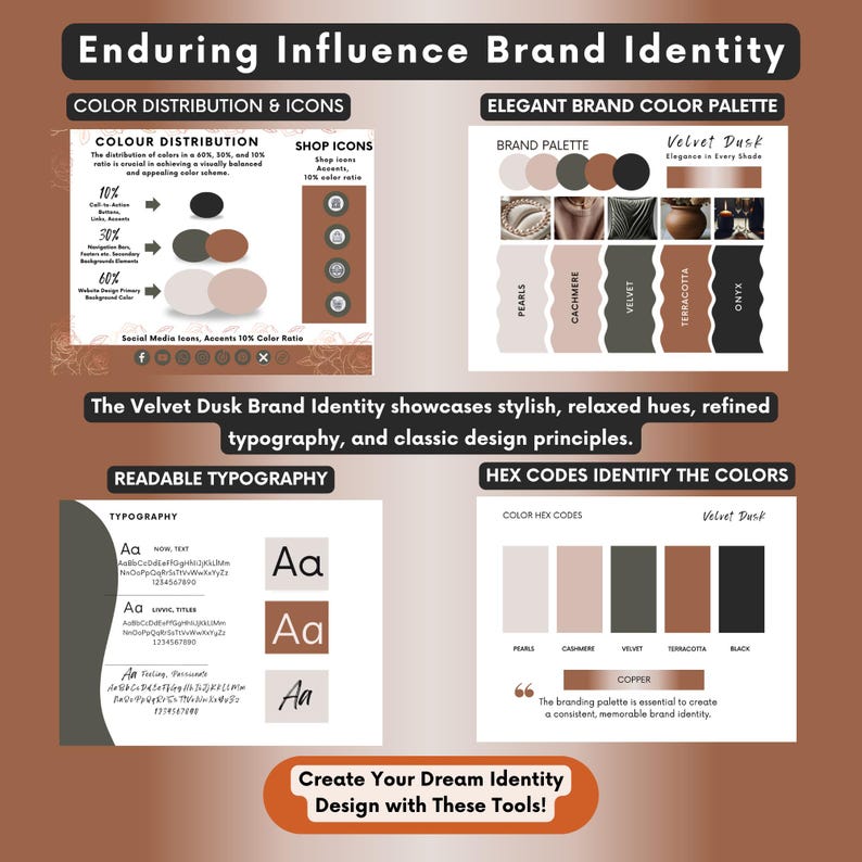 Velvet Dusk Brand Palette: Canva Customizable Color Scheme - Etsy