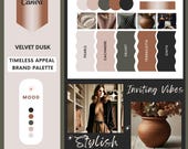 Velvet Dusk Brand Palette: Canva Customizable Color Scheme