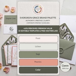 Brand Strategy Consultant Kit | Professional Identity Suite & Canva Templates | Evergreen Grace