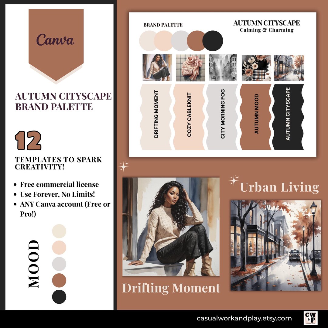 Elegant Autumn Brand Color Palette – 12 Romantic Fall Color Templates ...