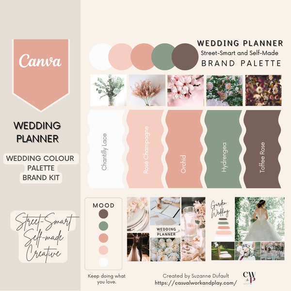 Brand Palette, Small Business, Digital Download, Brand Kit, Mood Boards #Wedding Planner