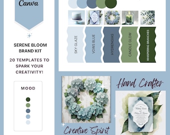 Serene Bloom Brand Kit: Canva Templates for Elegant Branding