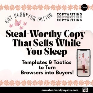 Plantillas de copywriting para coaches, blogueros, creadores de contenido y vendedores de Etsy. Impulsa las conversiones y aumenta la interacción. Secretos de copywriting.