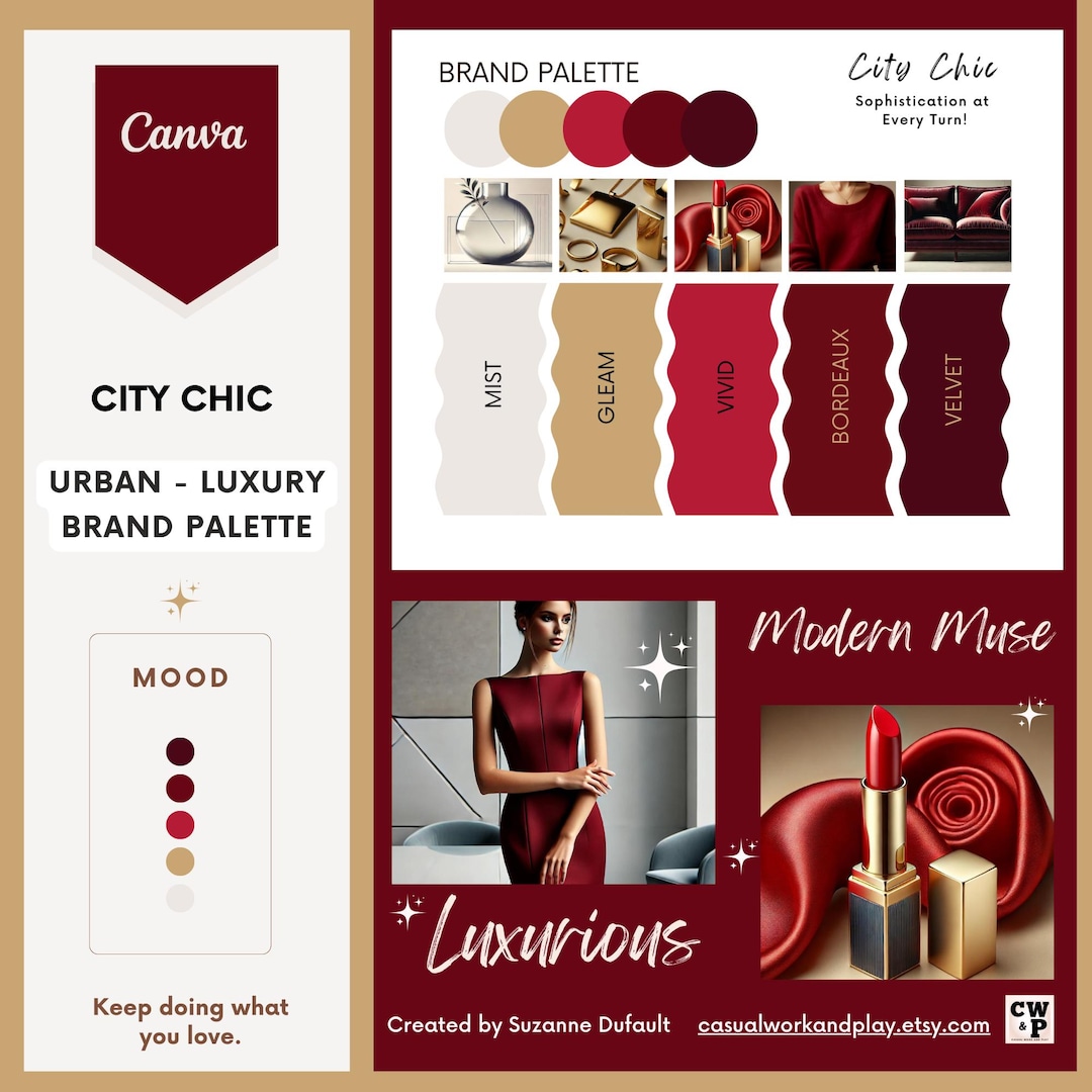 Luxury Colour Palette for Small Business Branding | Customizable in ...