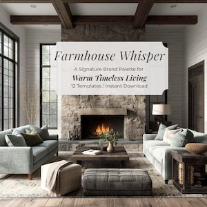 Farmhouse Color Palette Canva Templates · 12-Page Digital Brand Kit · Rustic Brand-Inspired Design for Entrepreneurs · Commercial License