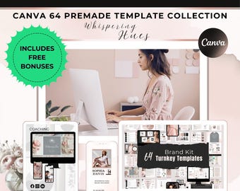 Canva Brand Kit Templates: 64 Premade Designs, Color Palettes