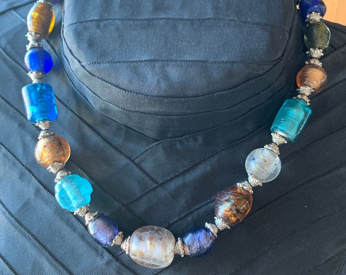 Venetian glass bead necklace