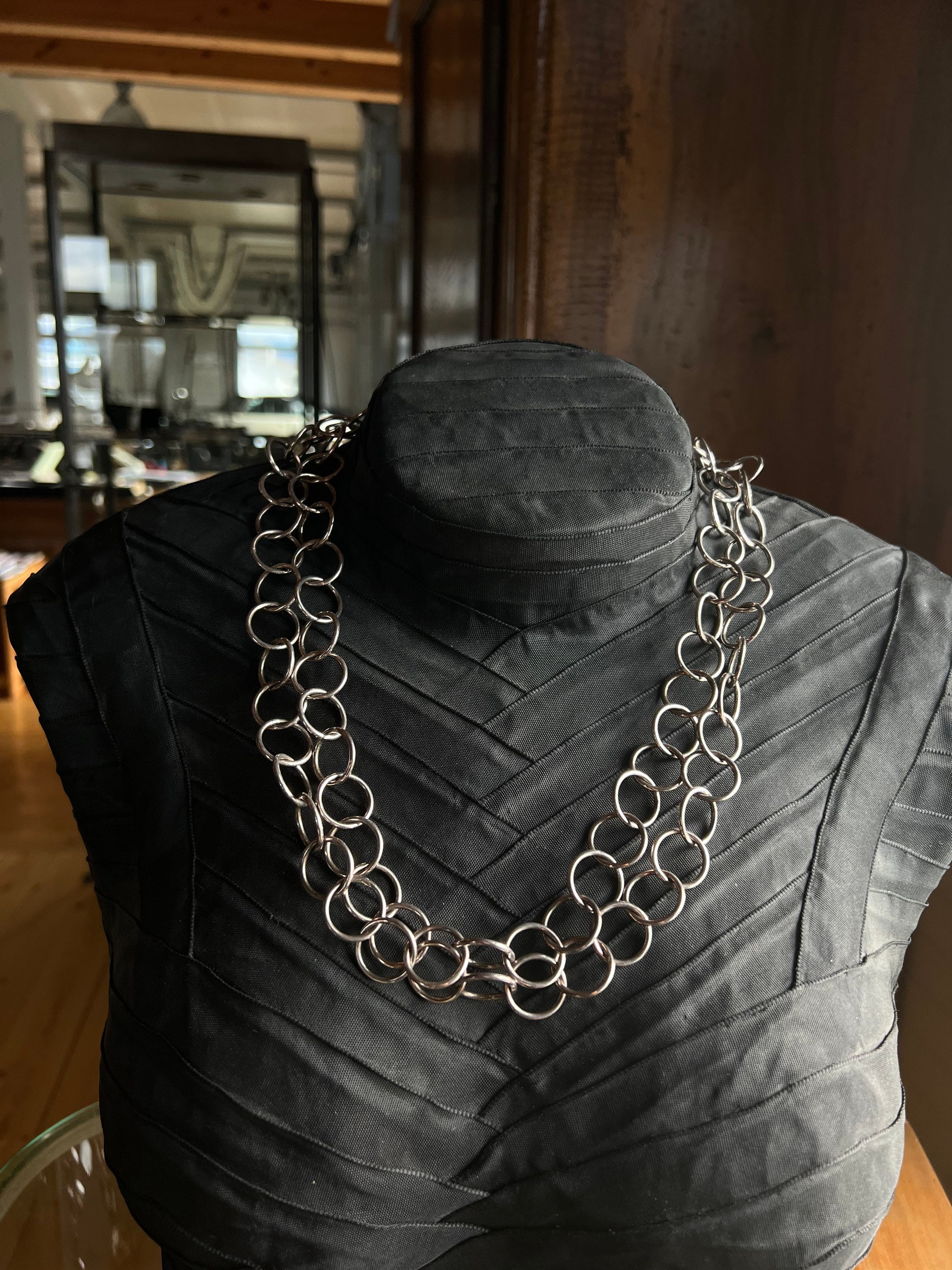 Silver Chain With Links Eyelet Chain 