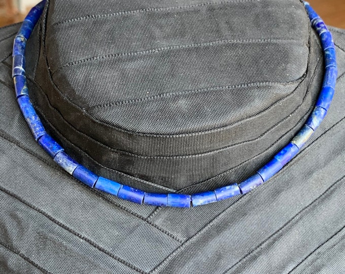 lapis lazuli with silver clasp