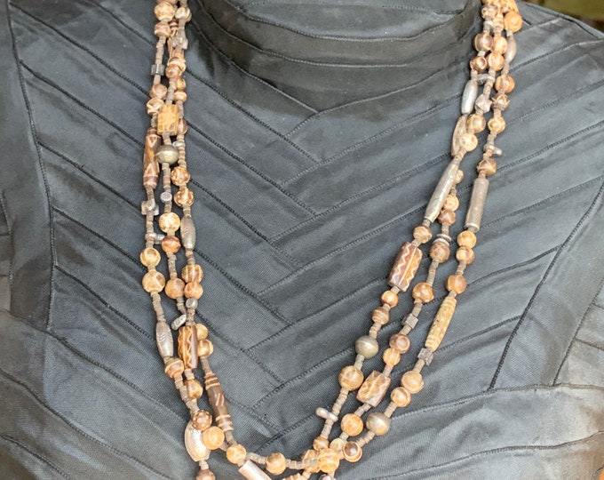 Horn chain with silver parts antique