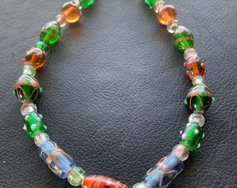 Venetian glass bead necklace