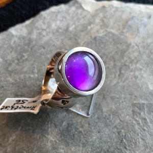 Silver ring with amethyst