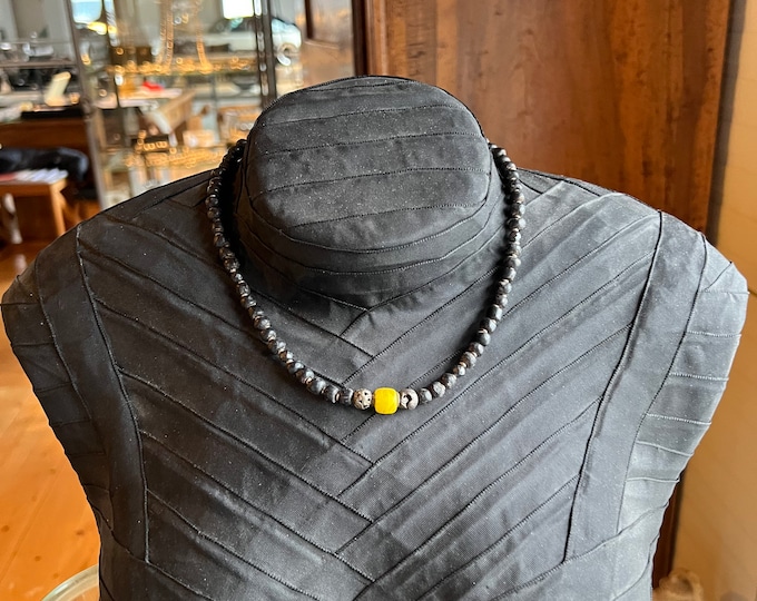 Natural Spinel necklace with antique glass