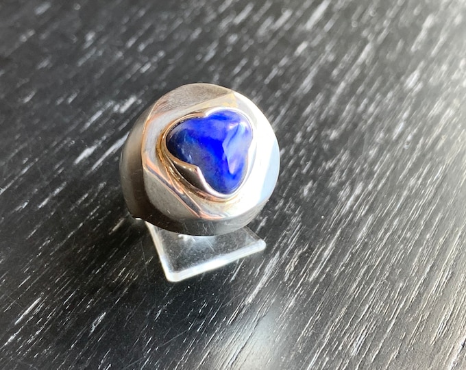 silver ring 925 with lapis lazuli