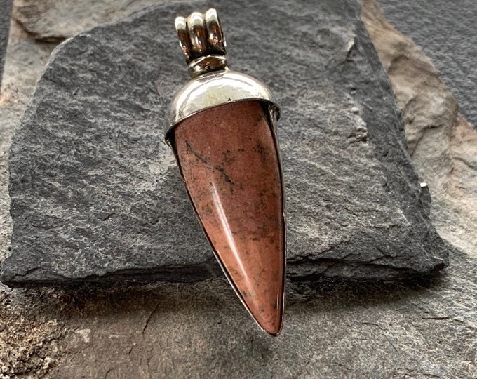 Silver pendant with jasper 925