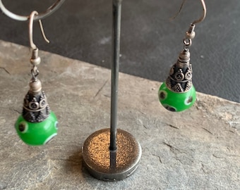 Earrings with silver hooks