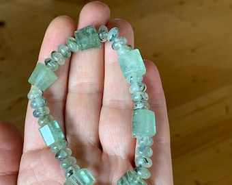 Aquamarine hand jewelry on drawstring