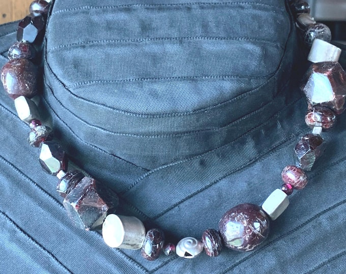 Necklace Garnet with 925 Silver