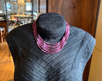 Sapphire necklace with gold