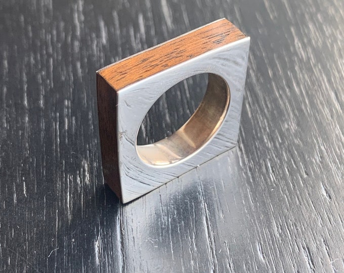 Silver Ring Silver with Ebony